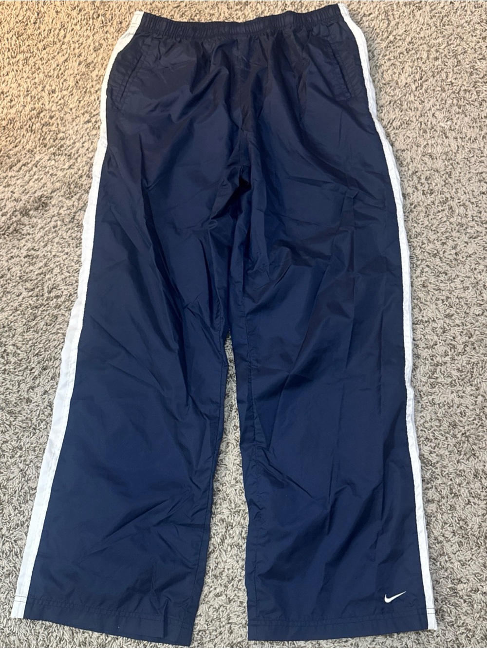 Nike Y2K Men’s Windbreaker Track Navy White Pants Size XL 2000s EUC